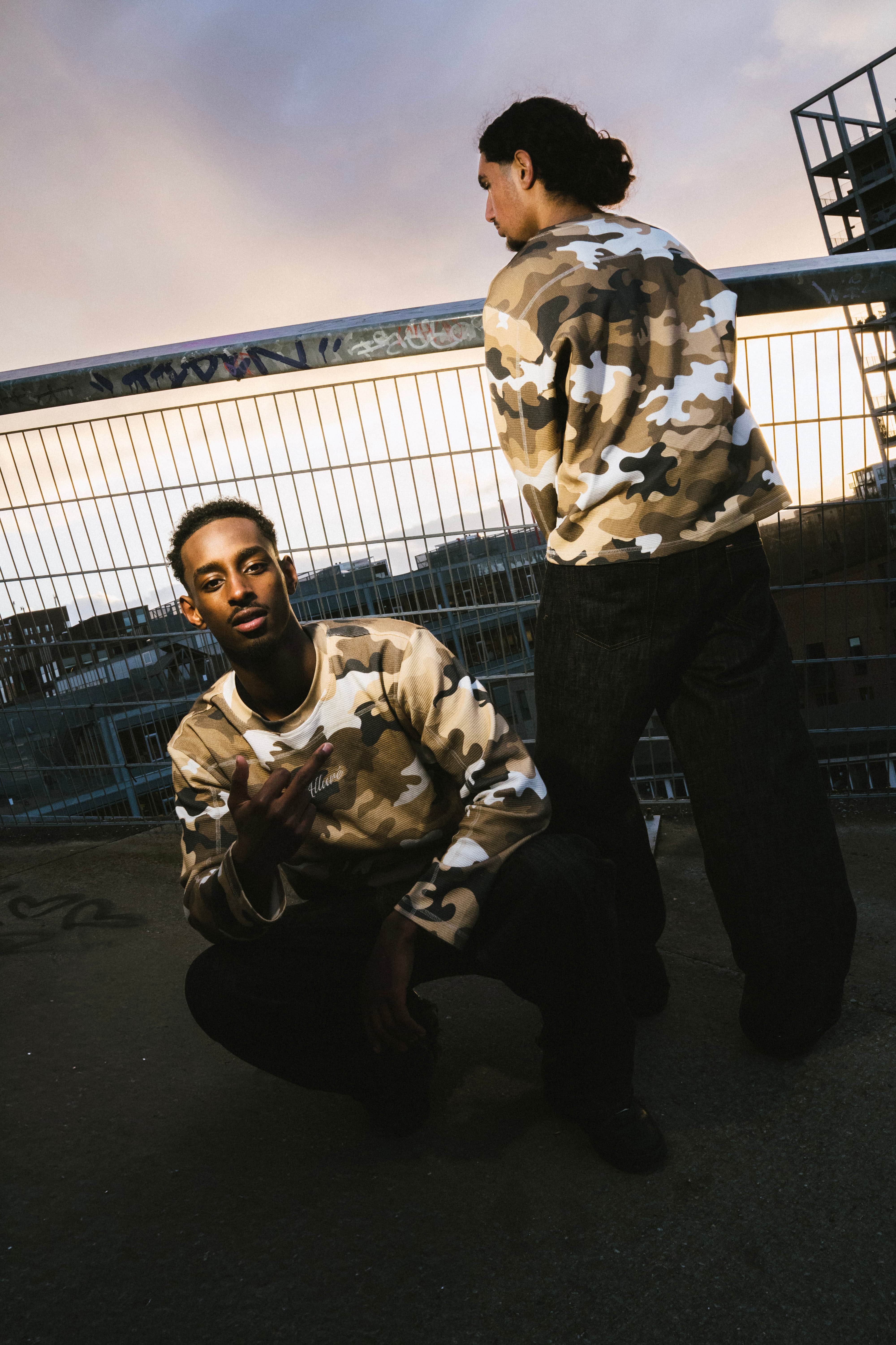 THERMAL WAFFLE, CAMO LONGSLEEVE