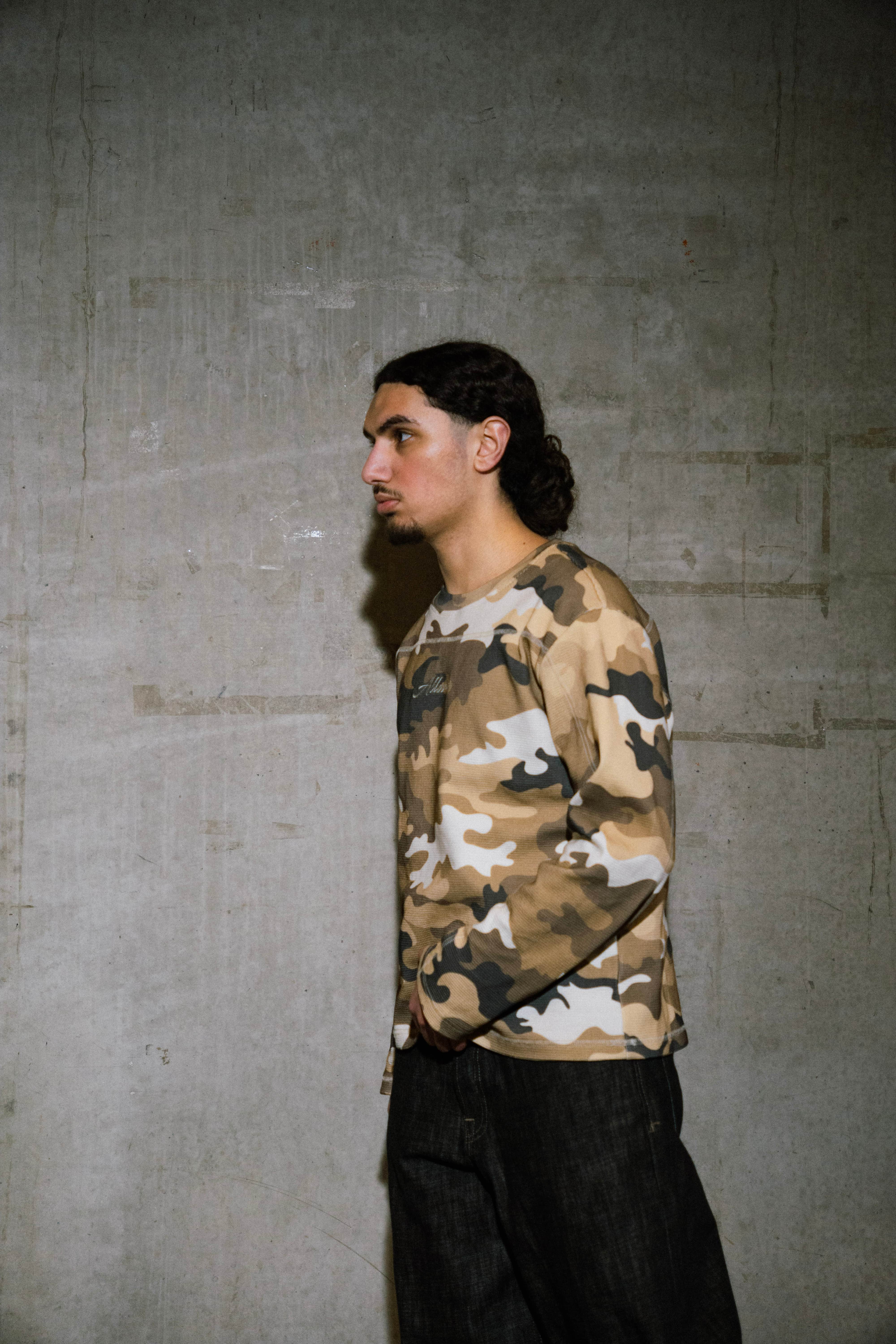 THERMAL WAFFLE, CAMO LONGSLEEVE